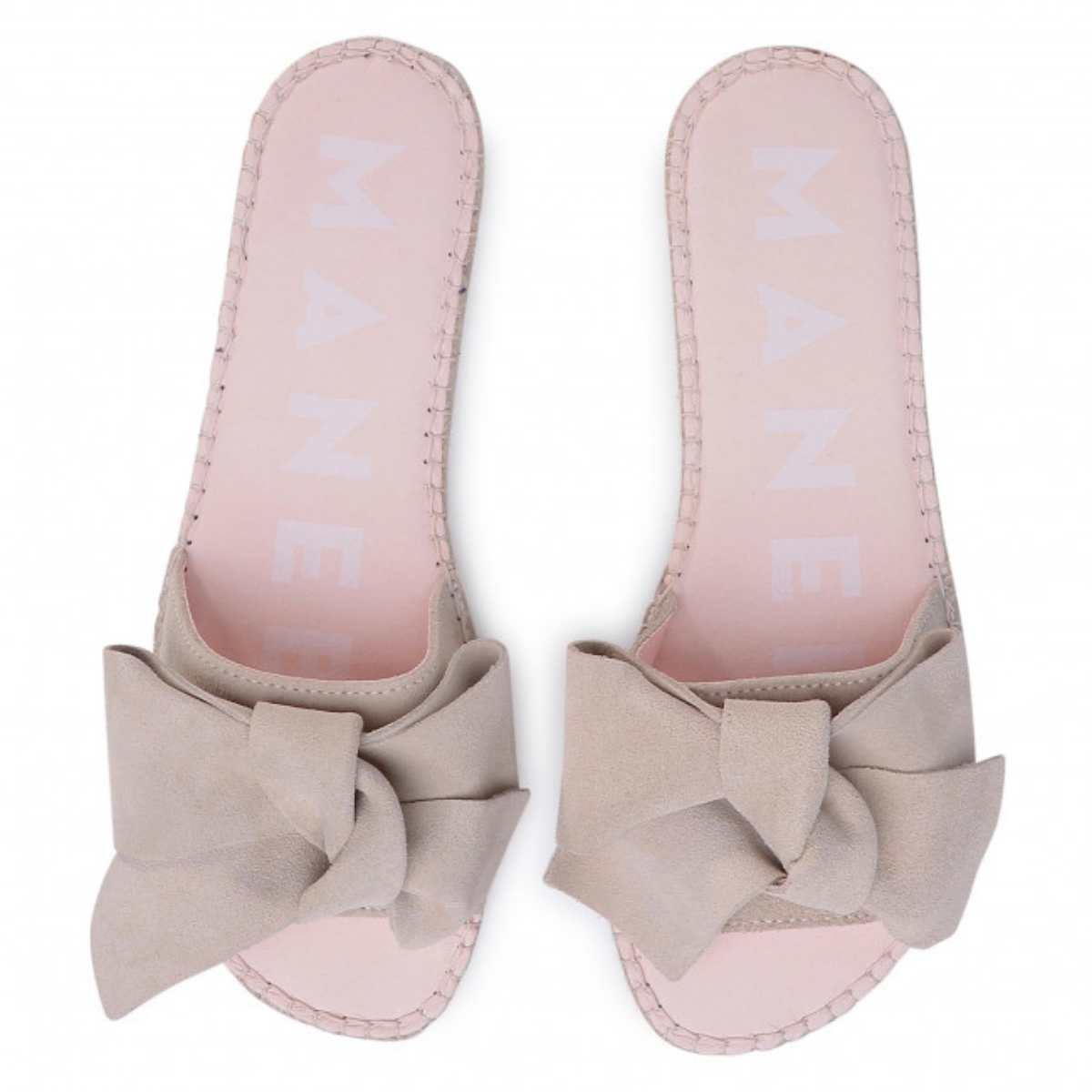 Picture of MANEBI Sandals with bow champagne beige 